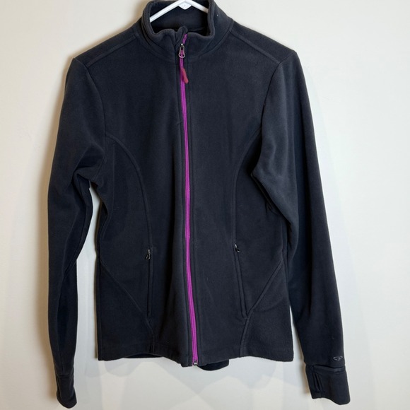 Champion Jackets & Blazers - Champion Womens Fleece Jacket Full Zip Black Purple Activewear Medium